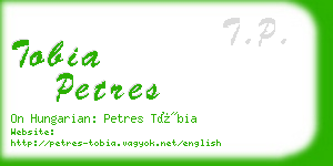 tobia petres business card